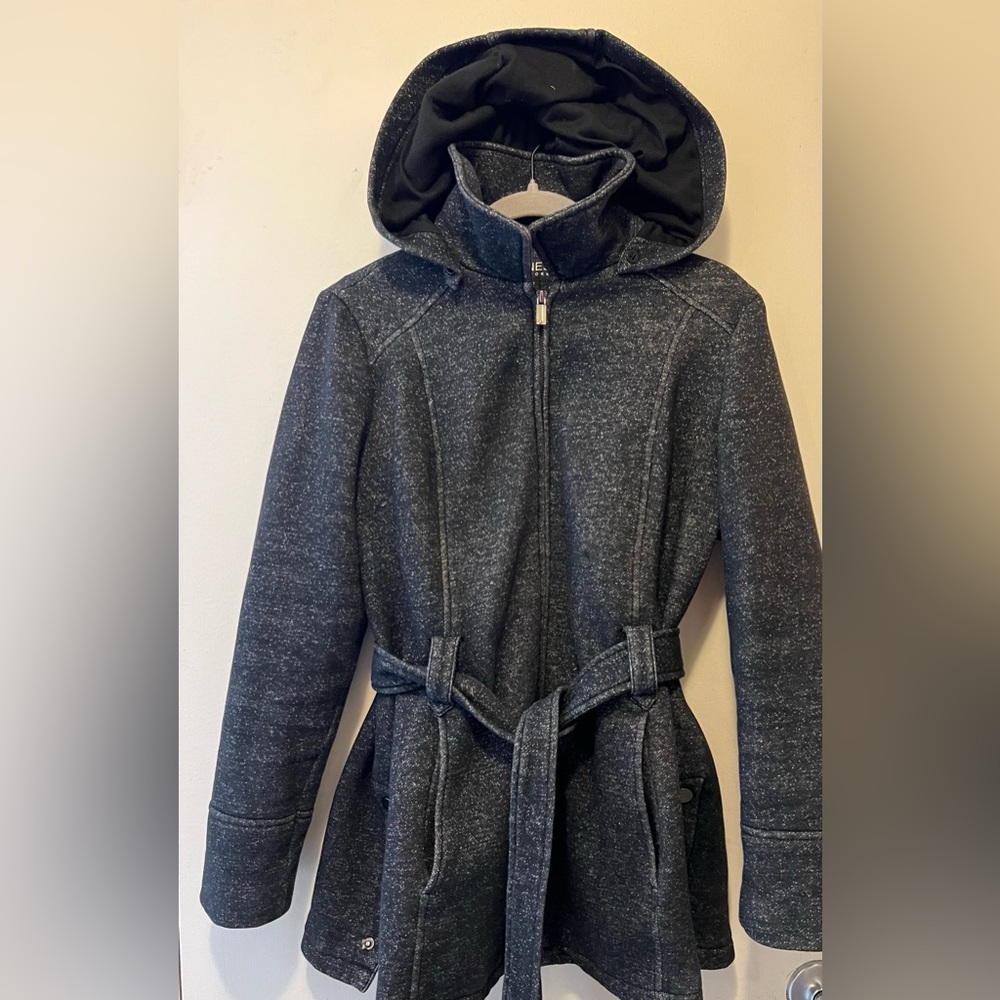 Jones New York Women's Charcoal Belted Trench Coat Size L